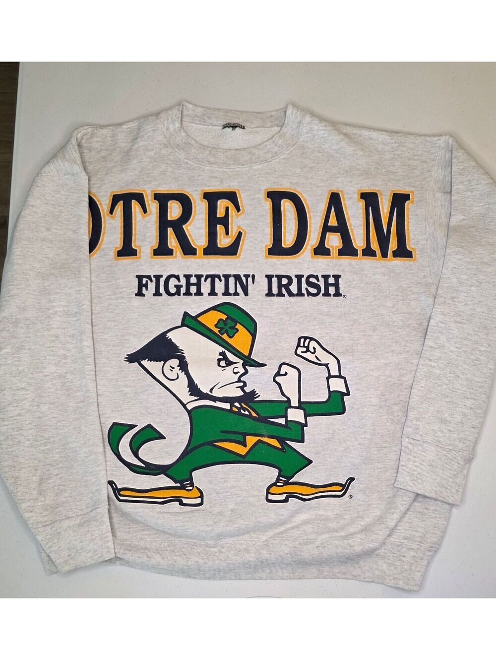90s NCAA Notre Dame Fighting Irish Spellout Crewneck